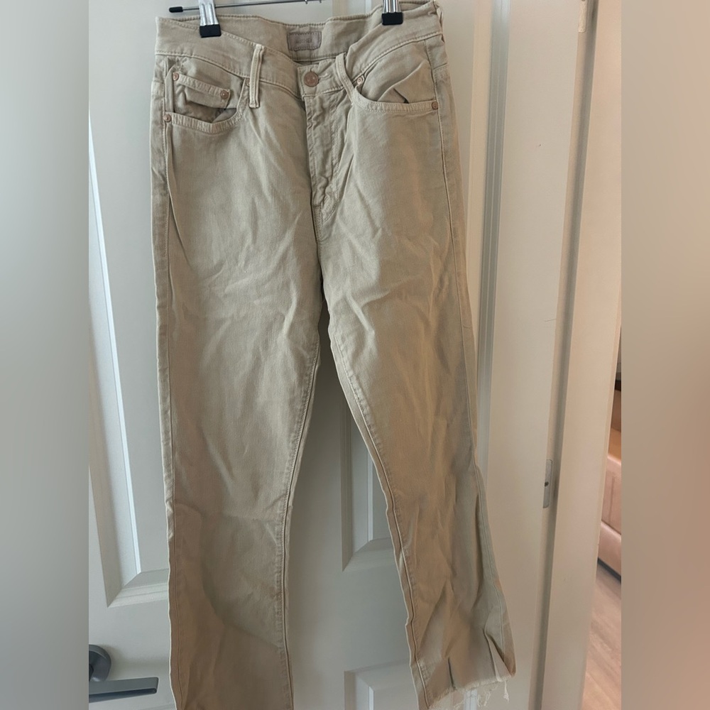 Mother denim The Insider Crop with frayed hem